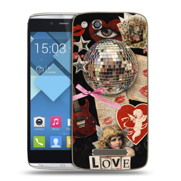 Пластиковый чехол на Alcatel One Touch Idol Alpha с принтом для девочек