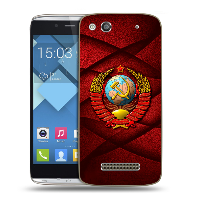 Пластиковый чехол на Alcatel One Touch Idol Alpha с принтом Герб СССР Пластиковый чехол на Alcatel One Touch Idol Alpha с принтом Герб СССР