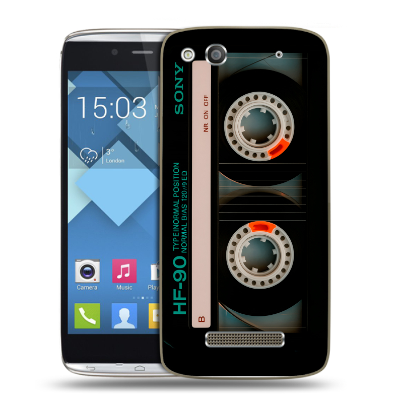 Пластиковый чехол на Alcatel One Touch Idol Alpha с принтом Кассета Пластиковый чехол на Alcatel One Touch Idol Alpha с принтом Кассета
