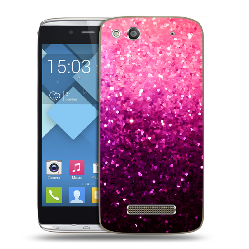 Пластиковый чехол на Alcatel One Touch Idol Alpha с принтом Блестки Пластиковый чехол на Alcatel One Touch Idol Alpha с принтом Блестки