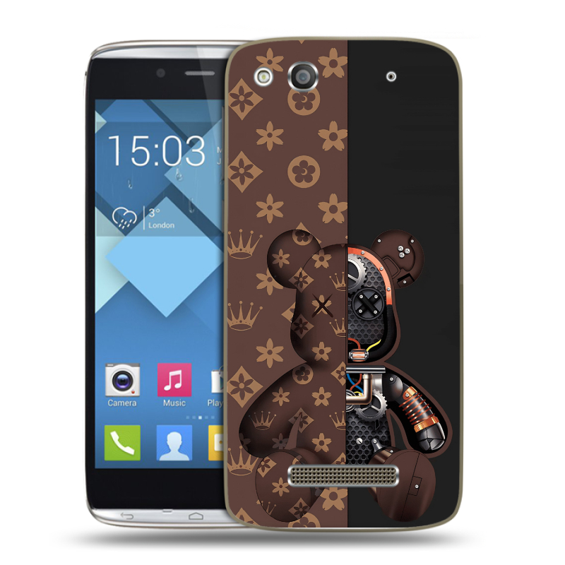Пластиковый чехол на Alcatel One Touch Idol Alpha с принтом Луи робот Пластиковый чехол на Alcatel One Touch Idol Alpha с принтом Луи робот