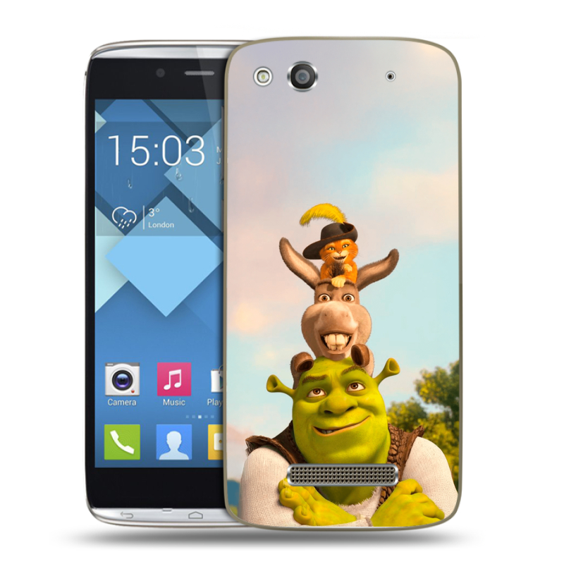 Пластиковый чехол на Alcatel One Touch Idol Alpha с принтом Шрек Shrek Пластиковый чехол на Alcatel One Touch Idol Alpha с принтом Шрек Shrek