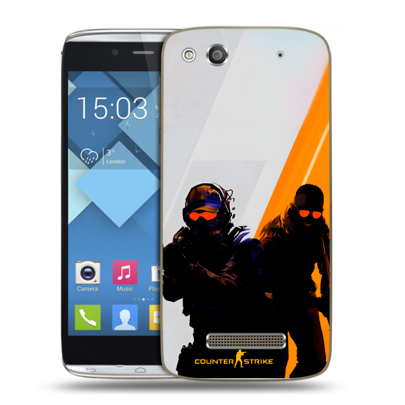 Пластиковый чехол на Alcatel One Touch Idol Alpha с принтом Контер страйк Counter strike Пластиковый чехол на Alcatel One Touch Idol Alpha с принтом Контер страйк Counter strike