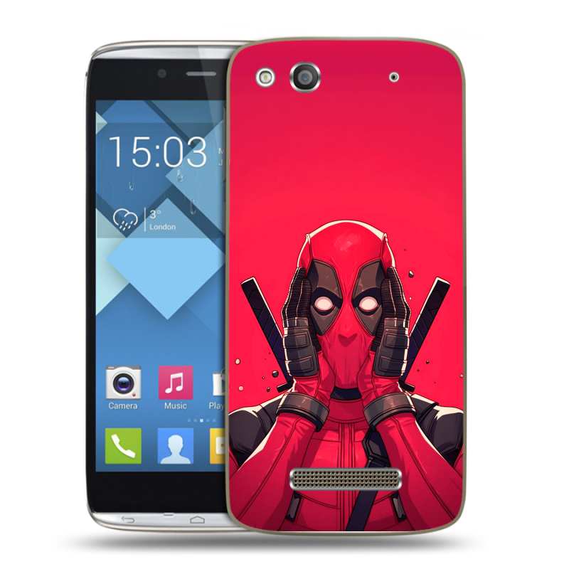 Пластиковый чехол на Alcatel One Touch Idol Alpha с принтом Дедпул Deadpool Пластиковый чехол на Alcatel One Touch Idol Alpha с принтом Дедпул Deadpool