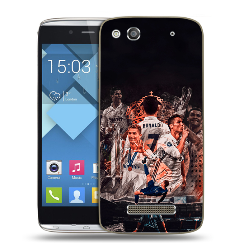 Пластиковый чехол на Alcatel One Touch Idol Alpha с принтом Реал Роналдо Real Ronaldo Пластиковый чехол на Alcatel One Touch Idol Alpha с принтом Реал Роналдо Real Ronaldo