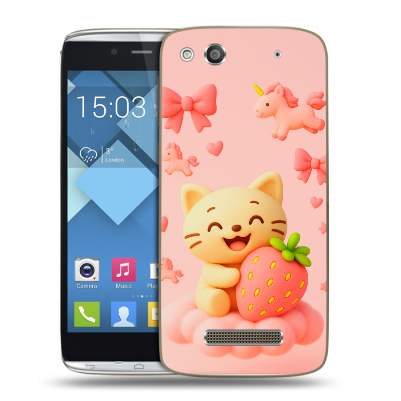 Пластиковый чехол на Alcatel One Touch Idol Alpha с принтом для девочек Пластиковый чехол на Alcatel One Touch Idol Alpha с принтом для девочек