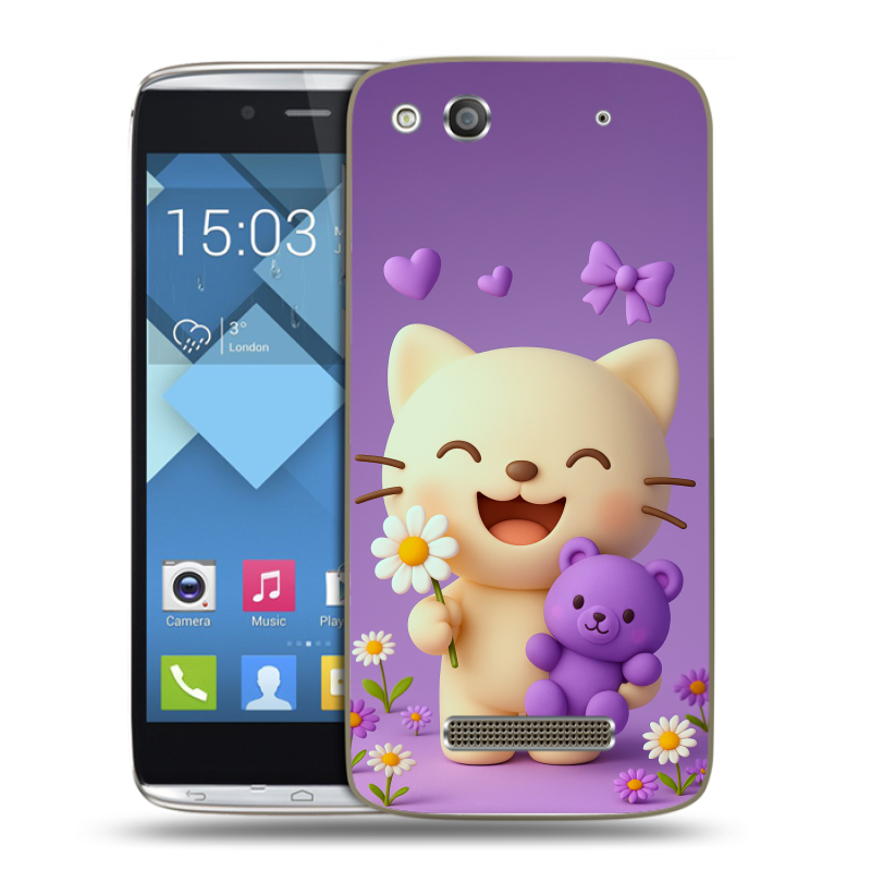Пластиковый чехол на Alcatel One Touch Idol Alpha с принтом для девочек Пластиковый чехол на Alcatel One Touch Idol Alpha с принтом для девочек