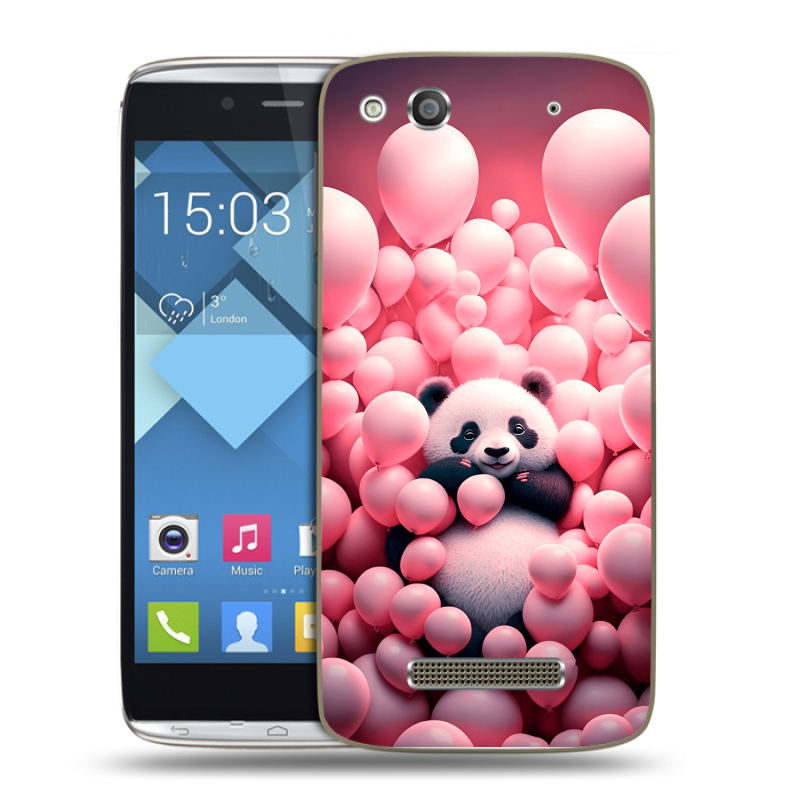 Пластиковый чехол на Alcatel One Touch Idol Alpha с принтом Панда Пластиковый чехол на Alcatel One Touch Idol Alpha с принтом Панда