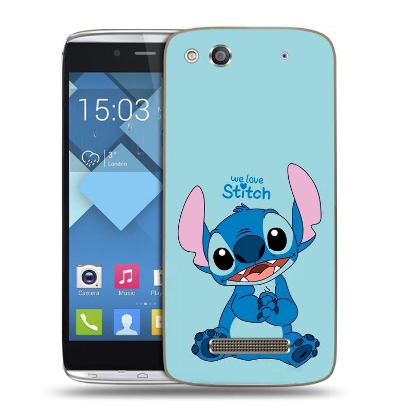 Пластиковый чехол на Alcatel One Touch Idol Alpha с принтом Лило и Стич Пластиковый чехол на Alcatel One Touch Idol Alpha с принтом Лило и Стич