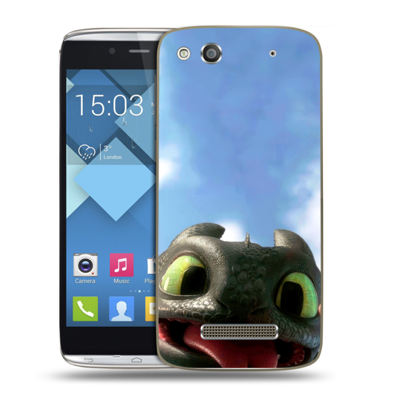 Пластиковый чехол на Alcatel One Touch Idol Alpha с принтом Как приручить дракона Пластиковый чехол на Alcatel One Touch Idol Alpha с принтом Как приручить дракона