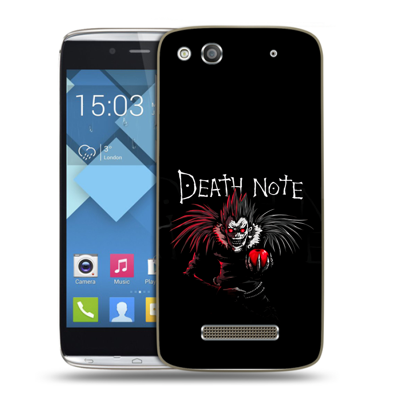 Пластиковый чехол на Alcatel One Touch Idol Alpha с принтом Death note Тетрадь смерти Пластиковый чехол на Alcatel One Touch Idol Alpha с принтом Death note Тетрадь смерти
