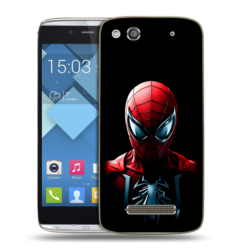 Пластиковый чехол на Alcatel One Touch Idol Alpha с принтом Spiderman Человек паук Пластиковый чехол на Alcatel One Touch Idol Alpha с принтом Spiderman Человек паук