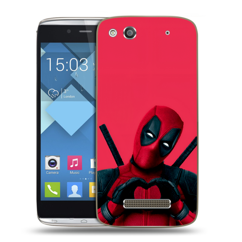 Пластиковый чехол на Alcatel One Touch Idol Alpha с принтом Дедпул Deadpool Пластиковый чехол на Alcatel One Touch Idol Alpha с принтом Дедпул Deadpool