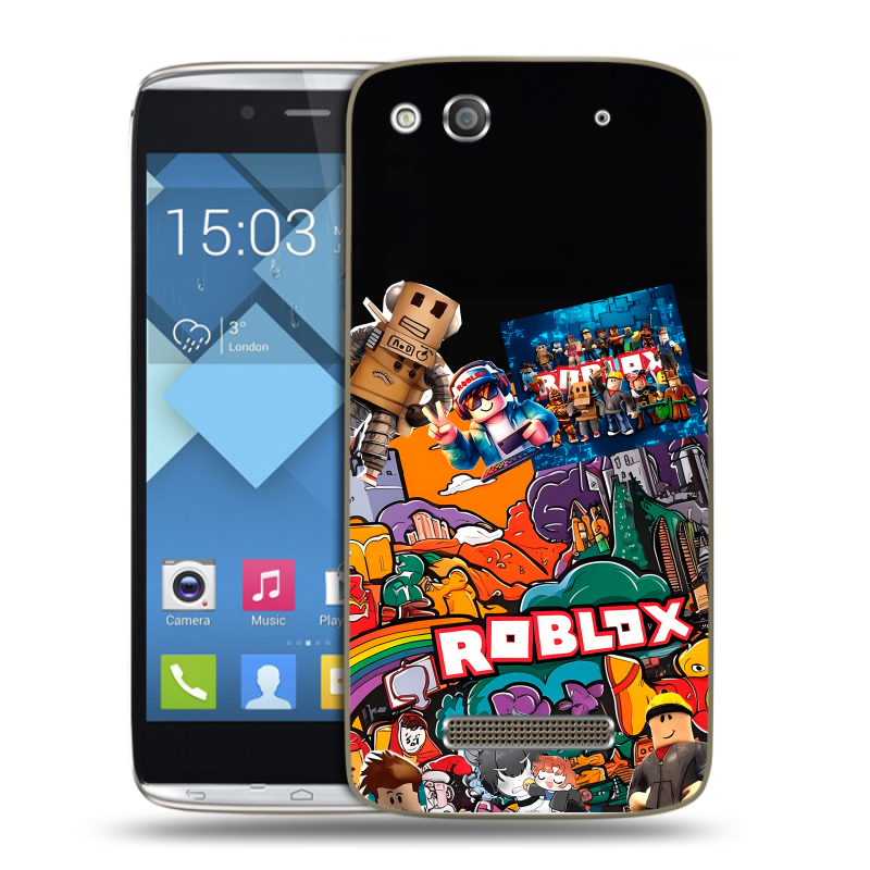Пластиковый чехол на Alcatel One Touch Idol Alpha с принтом Roblox Роблокс Пластиковый чехол на Alcatel One Touch Idol Alpha с принтом Roblox Роблокс