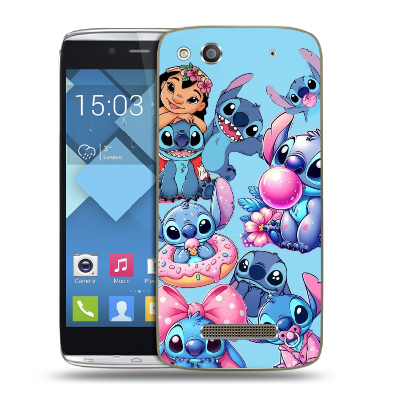 Пластиковый чехол на Alcatel One Touch Idol Alpha с принтом Лило и Стич Пластиковый чехол на Alcatel One Touch Idol Alpha с принтом Лило и Стич