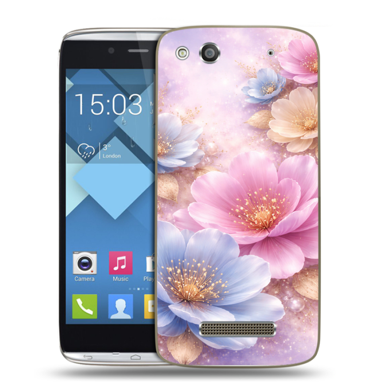 Пластиковый чехол на Alcatel One Touch Idol Alpha с принтом женский Пластиковый чехол на Alcatel One Touch Idol Alpha с принтом женский