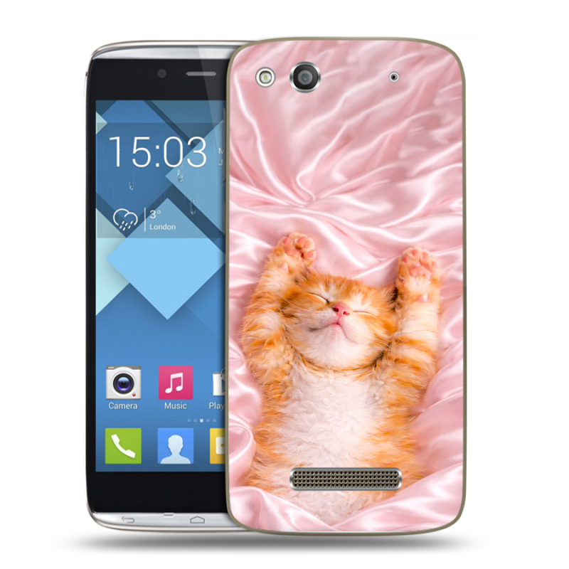 Пластиковый чехол на Alcatel One Touch Idol Alpha с принтом женский Пластиковый чехол на Alcatel One Touch Idol Alpha с принтом женский