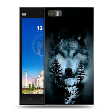 Пластиковый чехол на Xiaomi MI3 с принтом Лесной волк Пластиковый чехол на Xiaomi MI3 с принтом Лесной волк