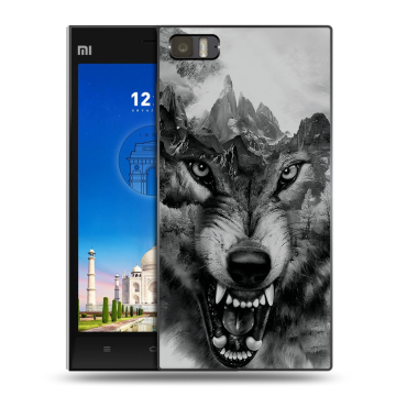 Пластиковый чехол на Xiaomi MI3 с принтом Волк Пластиковый чехол на Xiaomi MI3 с принтом Волк