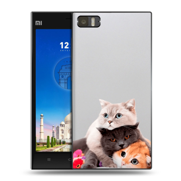 Пластиковый чехол на Xiaomi MI3 с принтом Кошки Пластиковый чехол на Xiaomi MI3 с принтом Кошки