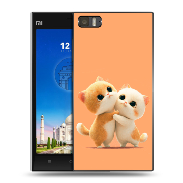 Пластиковый чехол на Xiaomi MI3 с принтом Милые котики Пластиковый чехол на Xiaomi MI3 с принтом Милые котики