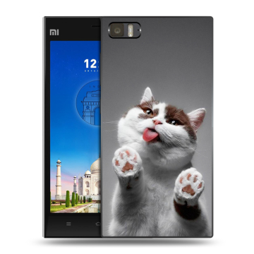 Пластиковый чехол на Xiaomi MI3 с принтом Коты Пластиковый чехол на Xiaomi MI3 с принтом Коты