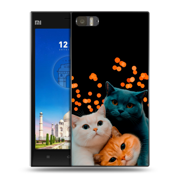 Пластиковый чехол на Xiaomi MI3 с принтом Кошки Пластиковый чехол на Xiaomi MI3 с принтом Кошки