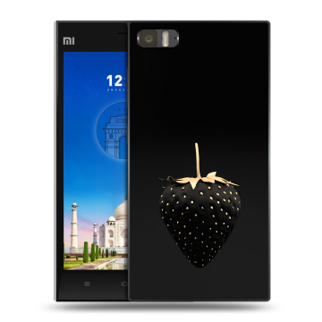 Пластиковый чехол на Xiaomi MI3 с принтом Черная клубника Пластиковый чехол на Xiaomi MI3 с принтом Черная клубника