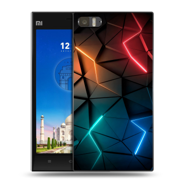 Пластиковый чехол на Xiaomi MI3 с принтом Абстракция неон Пластиковый чехол на Xiaomi MI3 с принтом Абстракция неон