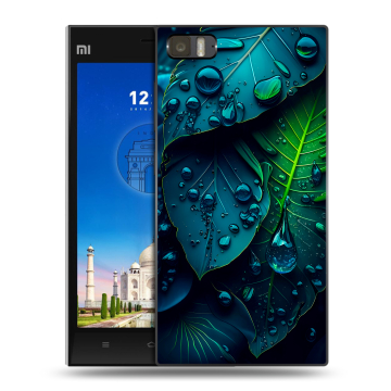 Пластиковый чехол на Xiaomi MI3 с принтом Листья Пластиковый чехол на Xiaomi MI3 с принтом Листья