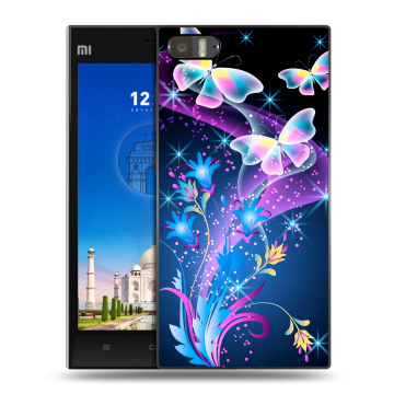 Пластиковый чехол на Xiaomi MI3 с принтом Бабочки Пластиковый чехол на Xiaomi MI3 с принтом Бабочки