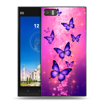 Пластиковый чехол на Xiaomi MI3 с принтом Бабочки Пластиковый чехол на Xiaomi MI3 с принтом Бабочки