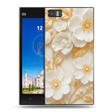 Пластиковый чехол на Xiaomi MI3 с принтом Цветы Пластиковый чехол на Xiaomi MI3 с принтом Цветы