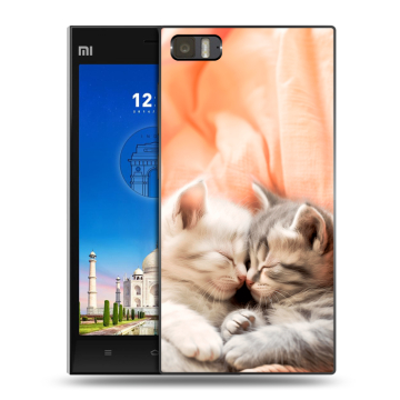 Пластиковый чехол на Xiaomi MI3 с принтом Котята Пластиковый чехол на Xiaomi MI3 с принтом Котята