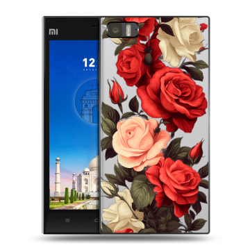 Пластиковый чехол на Xiaomi MI3 с принтом Розы Пластиковый чехол на Xiaomi MI3 с принтом Розы