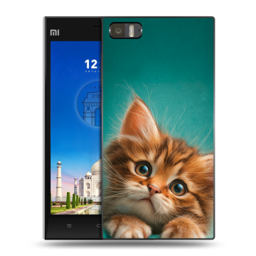 Пластиковый чехол на Xiaomi MI3 с принтом котенок Пластиковый чехол на Xiaomi MI3 с принтом котенок