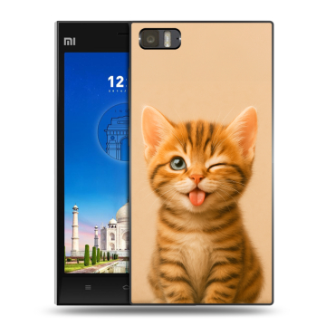 Пластиковый чехол на Xiaomi MI3 с принтом котенок Пластиковый чехол на Xiaomi MI3 с принтом котенок
