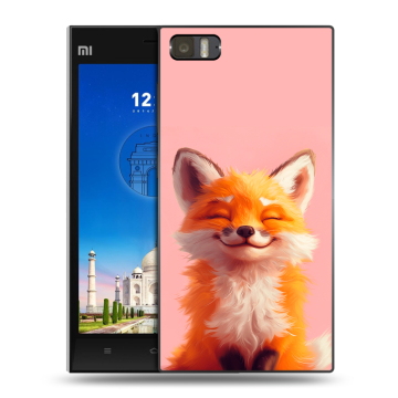 Пластиковый чехол на Xiaomi MI3 с принтом милая лиса Пластиковый чехол на Xiaomi MI3 с принтом милая лиса