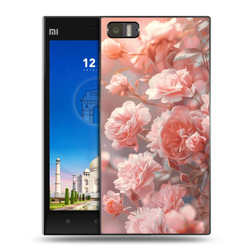 Пластиковый чехол на Xiaomi MI3 с принтом Розовые розы Пластиковый чехол на Xiaomi MI3 с принтом Розовые розы