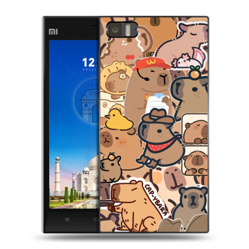 Пластиковый чехол на Xiaomi MI3 с принтом капибара Пластиковый чехол на Xiaomi MI3 с принтом капибара