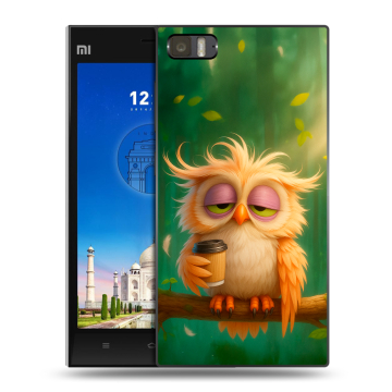 Пластиковый чехол на Xiaomi MI3 с принтом сова Пластиковый чехол на Xiaomi MI3 с принтом сова