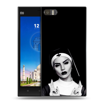 Пластиковый чехол на Xiaomi MI3 с принтом монашка