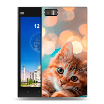 Пластиковый чехол на Xiaomi MI3 с принтом котик