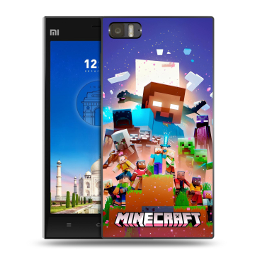 Пластиковый чехол на Xiaomi MI3 с принтом Майнкрафт Minecraft