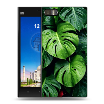 Пластиковый чехол на Xiaomi MI3 с принтом Листья