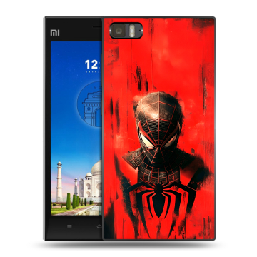 Пластиковый чехол на Xiaomi MI3 с принтом человек паук spiderman Пластиковый чехол на Xiaomi MI3 с принтом человек паук spiderman