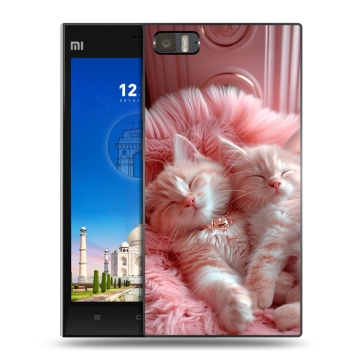 Пластиковый чехол на Xiaomi MI3 с принтом котята котики