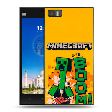Пластиковый чехол на Xiaomi MI3 с принтом Майнкрафт Minecraft Пластиковый чехол на Xiaomi MI3 с принтом Майнкрафт Minecraft