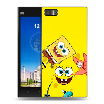 Пластиковый чехол на Xiaomi MI3 с принтом Спанч боб Спанчбоб Пластиковый чехол на Xiaomi MI3 с принтом Спанч боб Спанчбоб