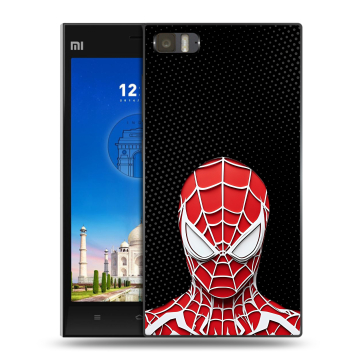 Пластиковый чехол на Xiaomi MI3 с принтом человек паук spiderman Пластиковый чехол на Xiaomi MI3 с принтом человек паук spiderman